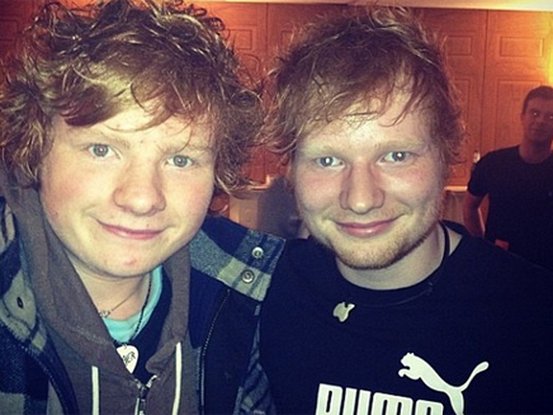 Ed Sheeran et son sosie 