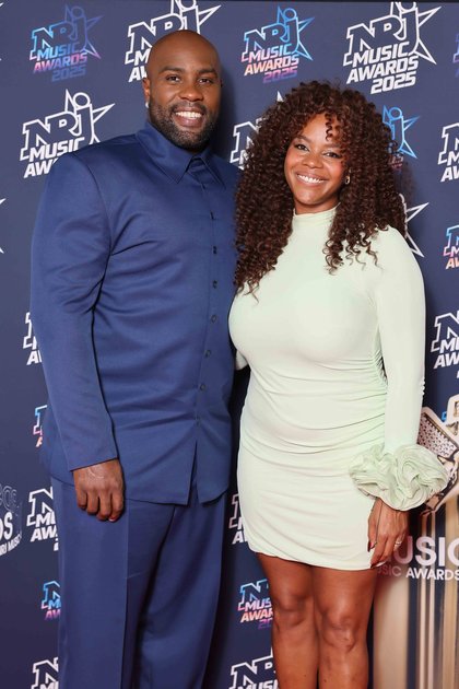 Teddy Riner et Luthna Plocu - Le photocall - NRJ MUSIC AWARDS 2025