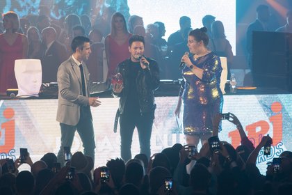 David (NRJ), Karen (NRJ) et Jonas Blue - 7ème cérémonie des NRJ DJ AWARDS