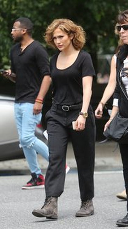 Jennifer Lopez sur le tournage de "Shade of Blue"