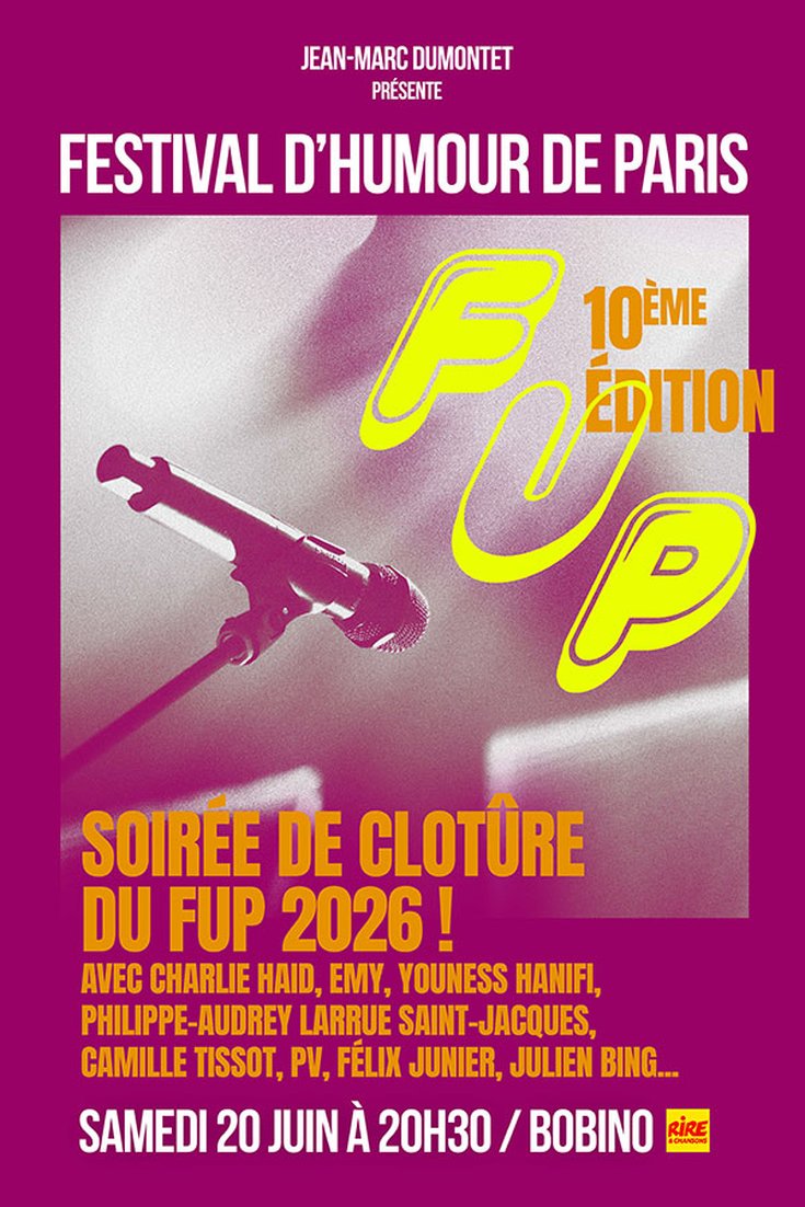 affiche - clôture festival d'humour de paris 10 eme edition -