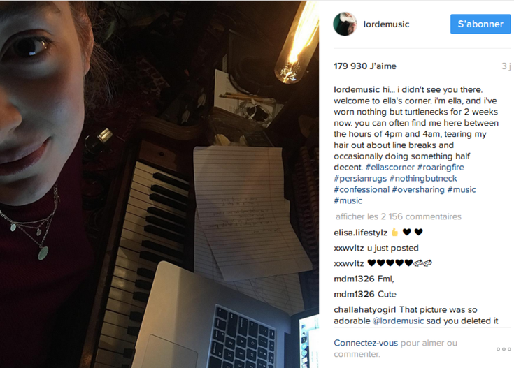 Lorde en studio