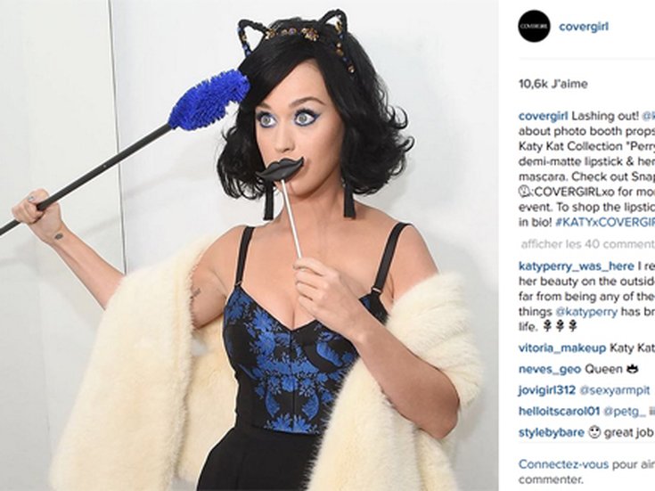 Katy Perry lors de la soirée Cover Girl à New York