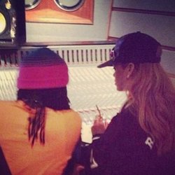 Rihanna en studio