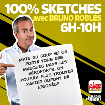 Bruno Roblès et les masques dans les aéroports - image drole