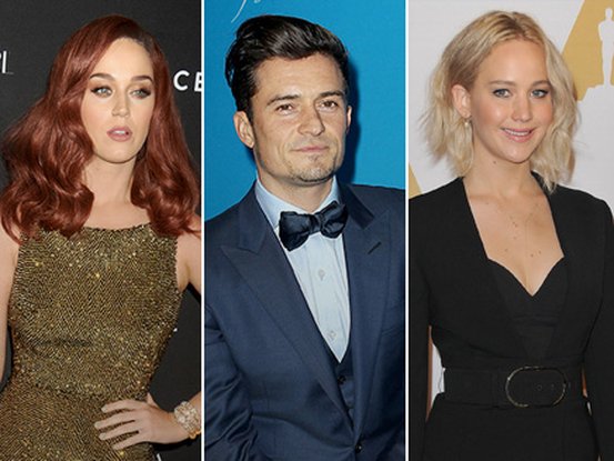 Katy Perry, Orlando Bloom et Jennifer Lawrence