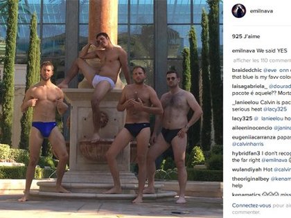 Calvin Harris en slip de bain