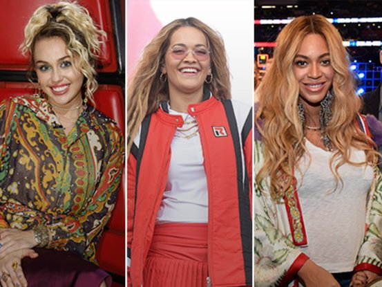 Miley Cyrus, Rita Ora et Beyoncé