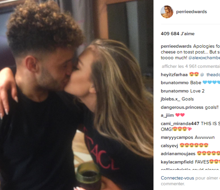 Perrie Edwards et Oxlade-Chamberlain 