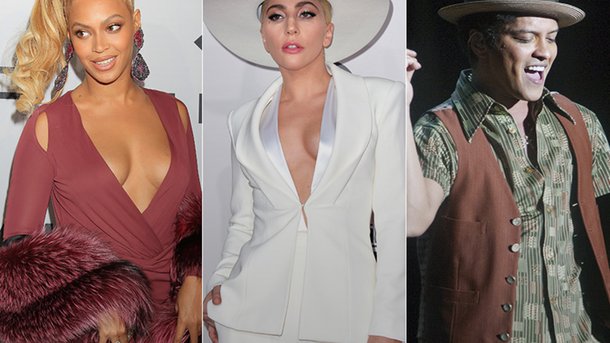 Beyoncé, Lady Gaga, Bruno Mars: tous sur la scène des Grammy's ce soir!