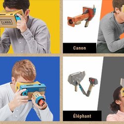 Quatre des six expériences Nintendo Labo VR