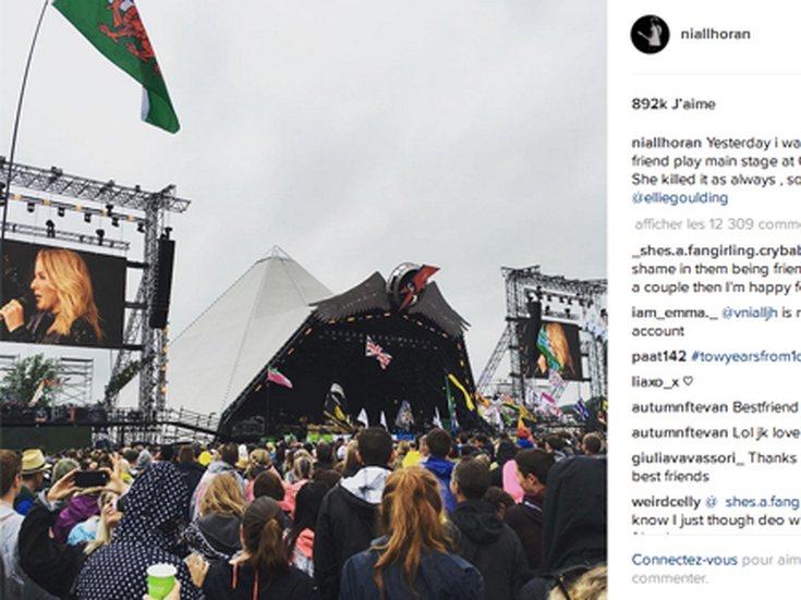 Niall Horan au concert d'Ellie Goulding à Glastonbury
