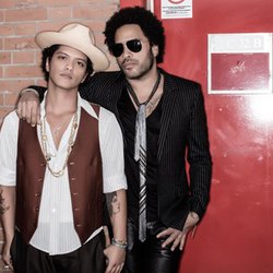 Bruno mars et Lenny Kravitz - Bercy©Twitter-Lenny Kravitz 