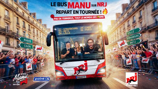 Le Bus Manu sur NRJ repart en tournée : 5 jours de live, d’artistes et de cadeaux partout en France !