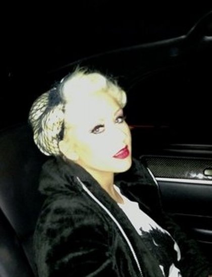 Christina Aguilera: dans la voiture en route pour l'aéroport pour voir le show de mon pote CeeLoGreen à Las Vegas! 