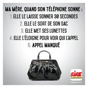 Blague : ma mère, quand son téléphone sonne...