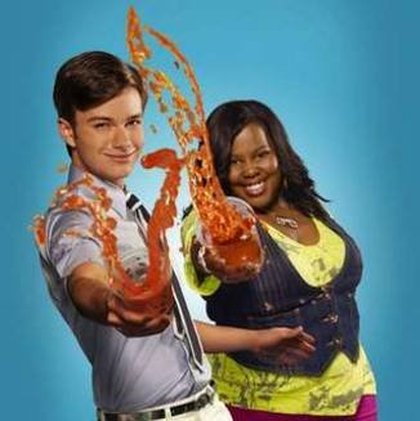 Chris Colfer (Kurt) et Amber Riley (Mercedes) dans "Glee"