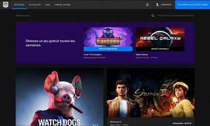 La boutique en ligne Epic Games Store fondée par Epic (Fortnite, Unreal)