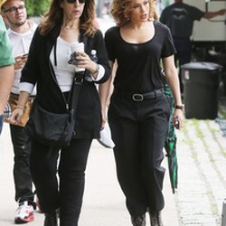 Jennifer Lopez sur le tournage de "Shade of Blue"