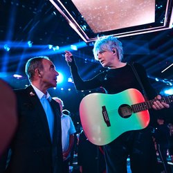 Nikos Aliagas et Nicola Sirkis - J-1 avant la cérémonie des NRJ Music Awards 2024