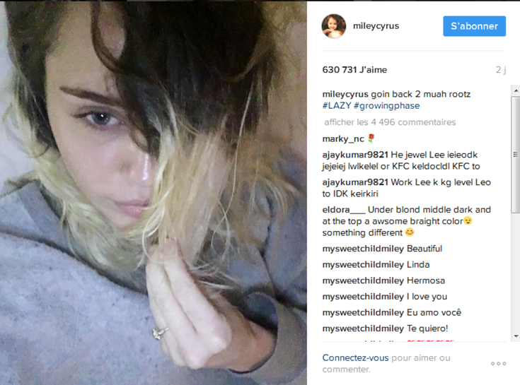 Miley Cyrus brune