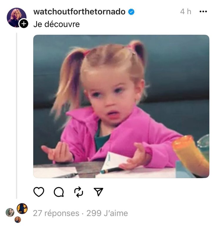 Louane sur Thread, 15/12/2023
