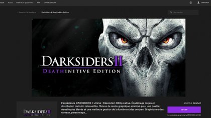 Darksiders II: Deathinitive Edition est gratuit sur l'Epic Games Store jusqu'au 9 janvier