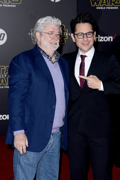 George Lucas et J.J. Abrams à la première mondiale de Star Wars Episode VII à Los Angeles