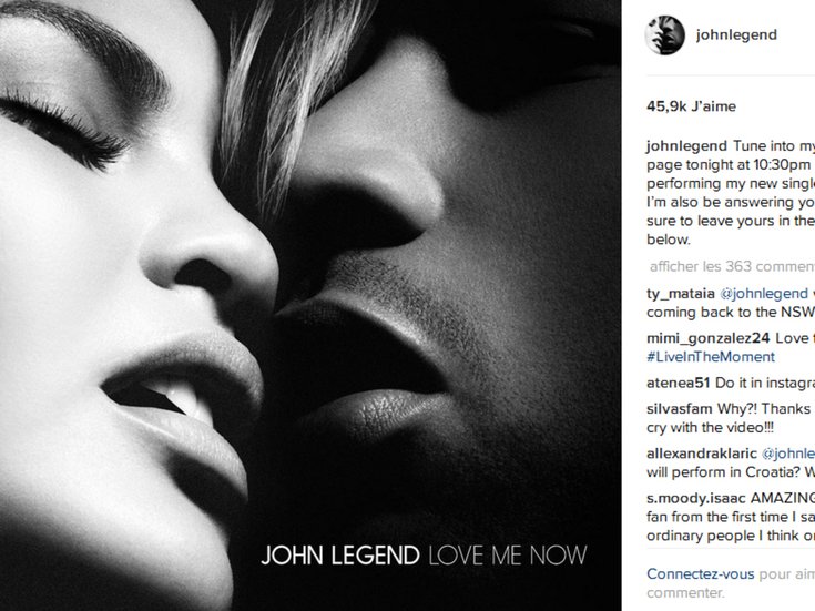 John Legend : la pochette de "Love Me Now"