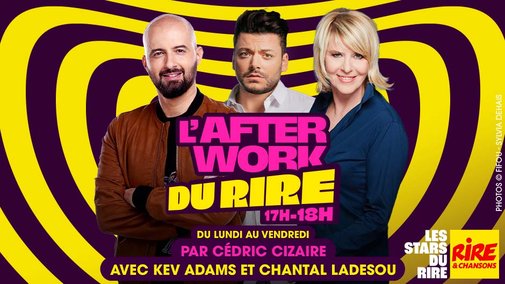 Kev Adams et Chantal Ladesou invités de Cédric Cizaire dans l'Afterwork du Rire - Du 5 au 9 octobre 2026
