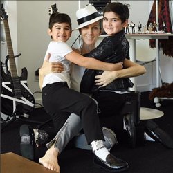 Céline Dion et ses jumeaux, Eddy et Nelson