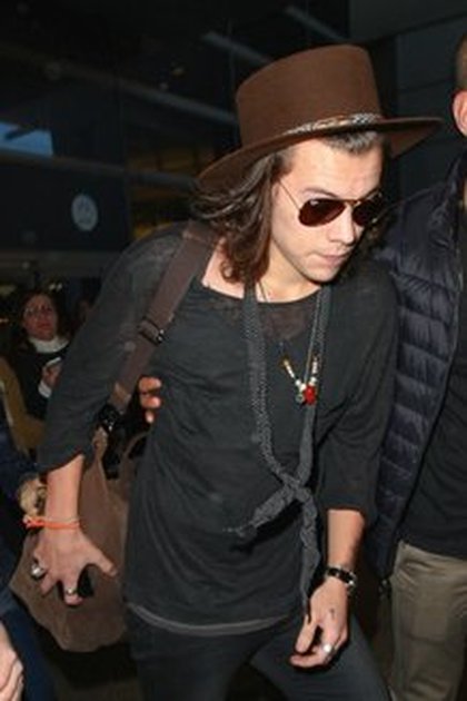 Harry Styles à son arrivée à l'aéroport de Los Angeles