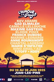 Festival L'humour à la plage - Antibes Juan-Les-Pins - Du 27 juin 2025 au 28 juin 2025