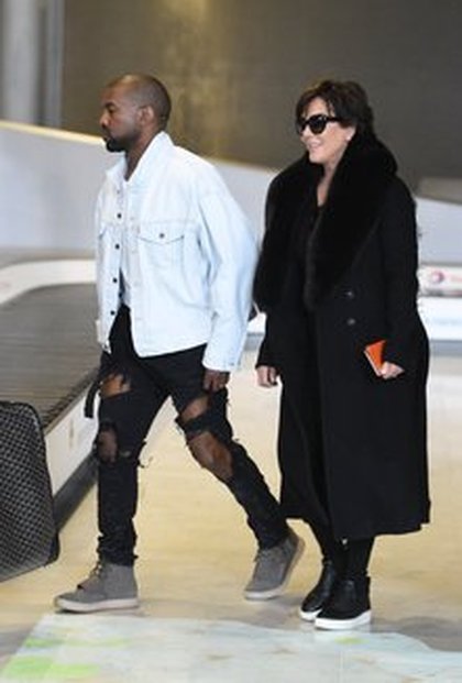 Kanye West et Kris Jenner à Paris