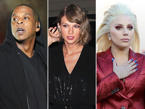Jay-Z, Taylor Swift et Lady Gaga