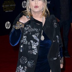 Carrie Fisher à la première mondiale de Star Wars Episode VII à Los Angeles