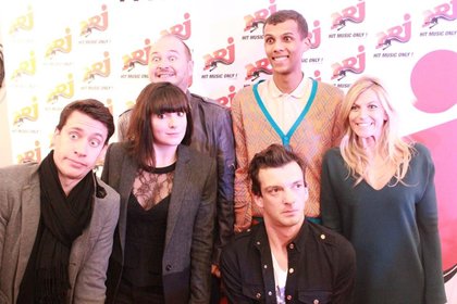 Stromae avec l'équipe