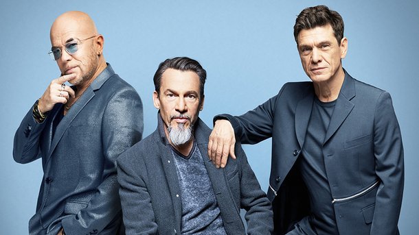 P.O.L : Florent Pagny , Pascal Obispo et Marc Lavoine présentent le titre "Pour les Gens du Secours"