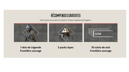 Apex Legends : contenu du Battle Pass - Saison 1
