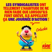 Citation de Coluche : les syndicats