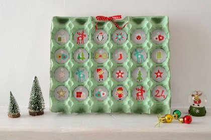 Un calendrier de l'Avent originale à partir d'une boîte d'oeufs