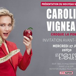 Caroline Vigneaux avant premiere croque la pomme avec Rire & Chansons Theatre les etoilesCaroline Vigneaux avant premiere croque la pomme avec Rire & Chansons Theatre les etoiles