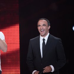 Chris Martin (Coldplay) et Nikos Aliagas - Cérémonie NRJ Music Awards 2016