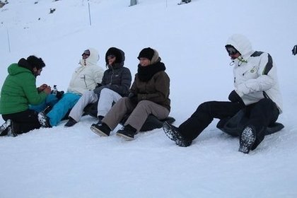 CAUET et l'équipe à Tignes