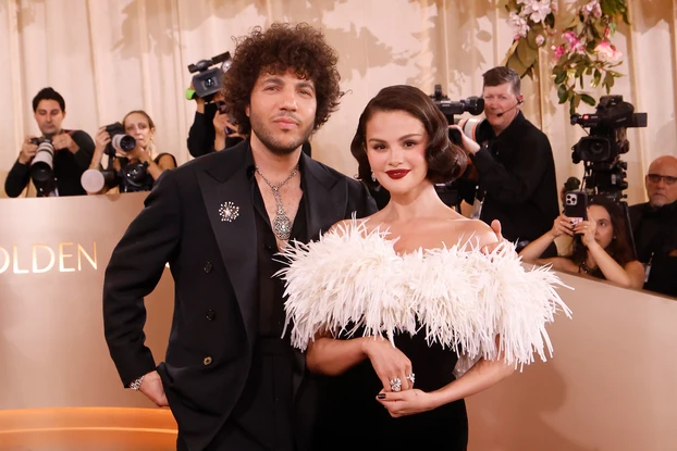 Benny Blanco et Selena Gomez aux Golden Globes 2026