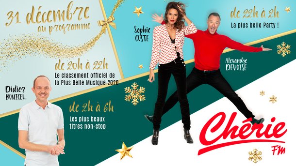 Passez votre réveillon avec Chérie FM, « La Plus Belle Party » !