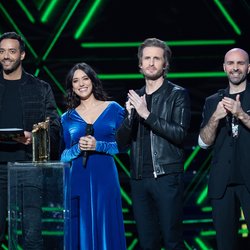 Philippe Lacheau, Tarek Boudali, Vanessa Guide et Julien Arruti - Cérémonie des NRJ Music Awards Paris Edition