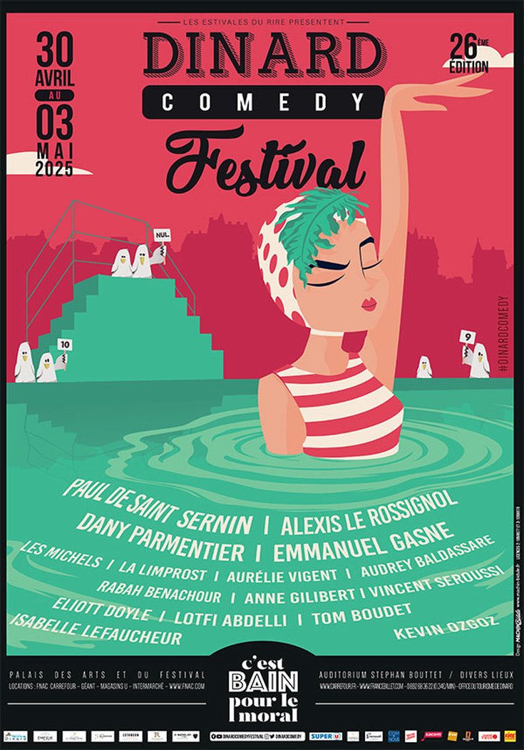 affiche Dinard Comedy Festival 26ème édition - Du 30 avril au 3 mai 2025