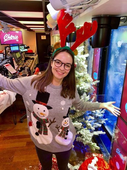 Clara du standard et ses bois de renne de noël