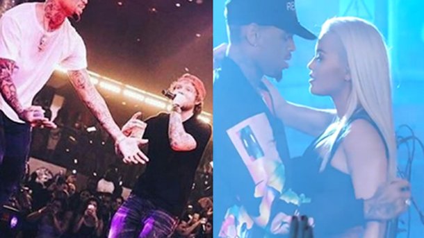 Chris Brown : en live avec Ed Sheeran et Rita Ora!